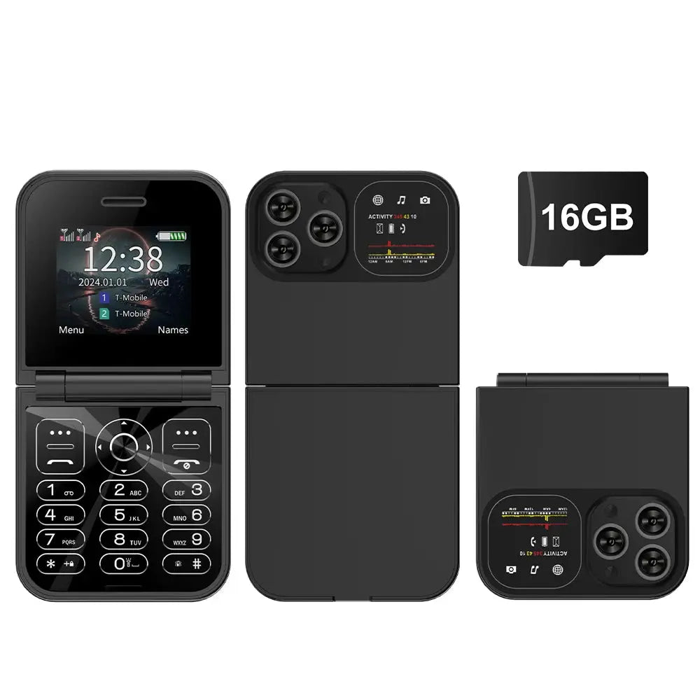 SERVO Classic Small Flip Mobile Phone 2G Dual SIM Card ryshop
